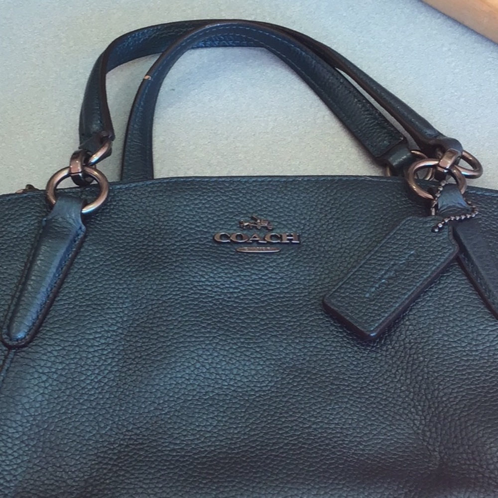 Beautiful rich green coach purse